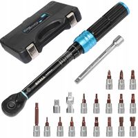 SHALL 21-częściowy zestaw klucza dynamometrycznego 1/4" 2-25Nm, 72 zęby, z…