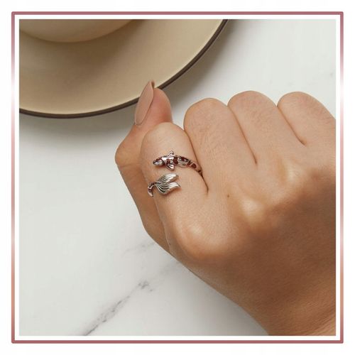 Srebrny Pierścionek Otwarty RYBA KOI S925 na Arena.pl