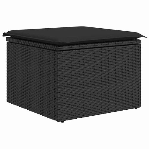Zestaw Sof na Ogród 7 pcs Czarny polirattan na Arena.pl