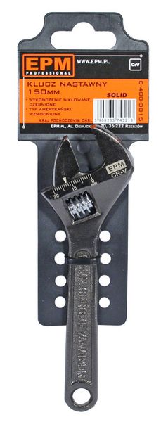 KLUCZ NASTAWNY SOLID CR-V ''SZWED'' 150MM - E-400-3015 zdjęcie 1
