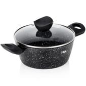 Garnek granitowy ze szklaną pokrywką GRANITICA 20 cm, 2,2 l