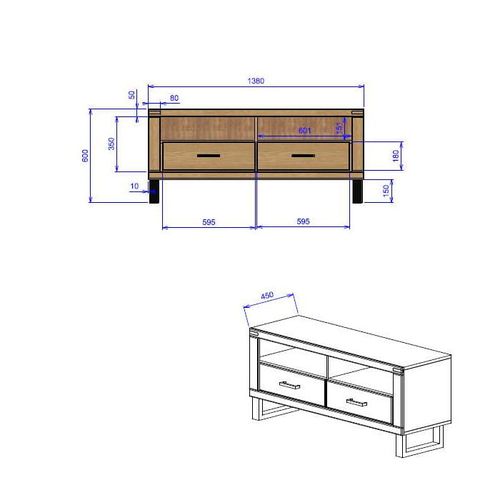 Szafka dębowa TV 1 Como na Arena.pl