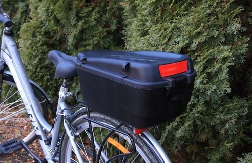 Techno-Smart KUFER BAGAŻNIK KOSZYK ROWEROWY DUŻY ZAMYKANY z ODBLASKIEM na Arena.pl