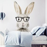 Naklejka Królik Stefan DK224 Okulary Czarne XL