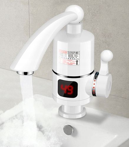 PRZEPŁYWOWY PODGRZEWACZ DO WODY ELEKTRYCZNY LCD FLEX OBROTOWY KRAN 3000W na Arena.pl