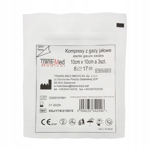 KOMPRESY JAŁOWE Z GAZY STERYLNE 10 x 10cm 150 szt. na Arena.pl