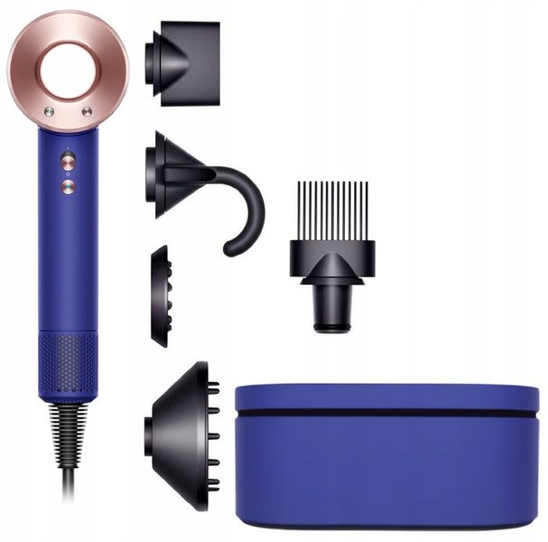 ORYGINALNA Suszarka do włosów DYSON Supersonic Niebieski/Różowy HD07 ETUI zdjęcie 1