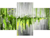 90X60CM OBRAZ OBRAZ GREEN WATERFALL ZIELONY WODOSPAD TRZY OBRAZY