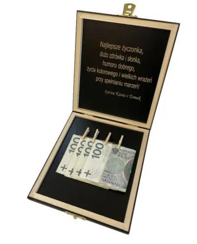 PUDEŁKO NA PIENIĄDZE PREZENT URODZINY 18 -100 LAT na Arena.pl