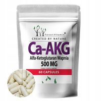 CA-AKG 500MG 60 KAPSUŁEK ALFA-KETOKLUTARAN WAPNIA HPMC ENERGIA VEGAN