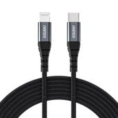 kabel przewód do iphone usb-c - lightning 480mb/s 3a 1.2m - czarny