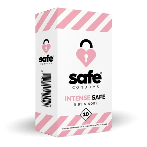 safe intense 10 szt. prezerwatywy z wypustkami i teksturą, 52 mm na Arena.pl