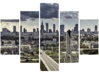 105CM 150CM OBRAZ 5 ELEM WARSZAWSKI PEJZAŻ DRUK