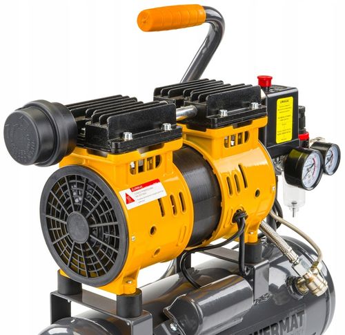 KOMPRESOR BEZOLEJOWY 6L SPRĘŻARKA 8 BAR 150l/min 230V SEPARATOR CICHY 59dB na Arena.pl