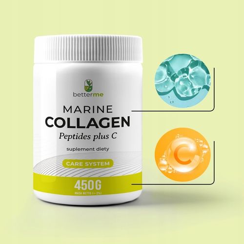 BetterMe kolagen rybi + witamina C bez smaku i zapachu 450g= 45 dni kuracji na Arena.pl