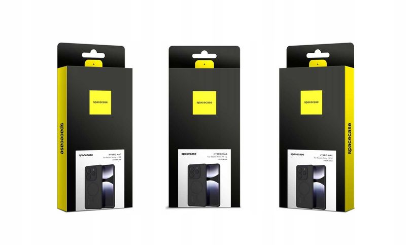 Spacecase Hybrid Mag Xiaomi Redmi Note 14 5G Black zdjęcie 11
