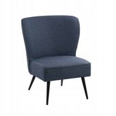 Fotel tapicerowany skandynawski ABRAZO niebieski 71x75,5x86 cm HOMLA