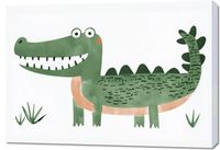 Obraz 100x70cm Wzory dla Dzieci, Dziewczynki i Chłopca - Krokodyl