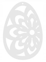 12. Zawieszka ażurowa jajko wiosna PISANKA wielkanocna kwiat biała