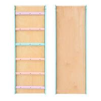 zjeżdżalnia dwustronna Woodiko - drewno-pastel