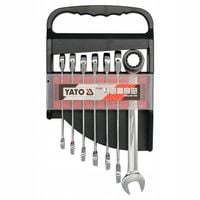 Zestaw 7 kluczy płasko-oczkowych z grzechotką 10-19 mm YATO YT-0208