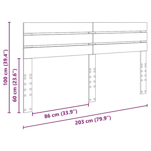 Zagłówek Z zagłówkiem Biały 200 cm Materiał drewnopochodny na Arena.pl