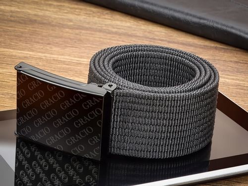 Gracio Pasek Męski Klamra ZACISK do SPODNI Szary155cm na Arena.pl