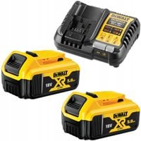 DEWALT ZESTAW ZASILAJĄCY ŁADOWARKA + 2 x AKUMULATOR 5,0Ah