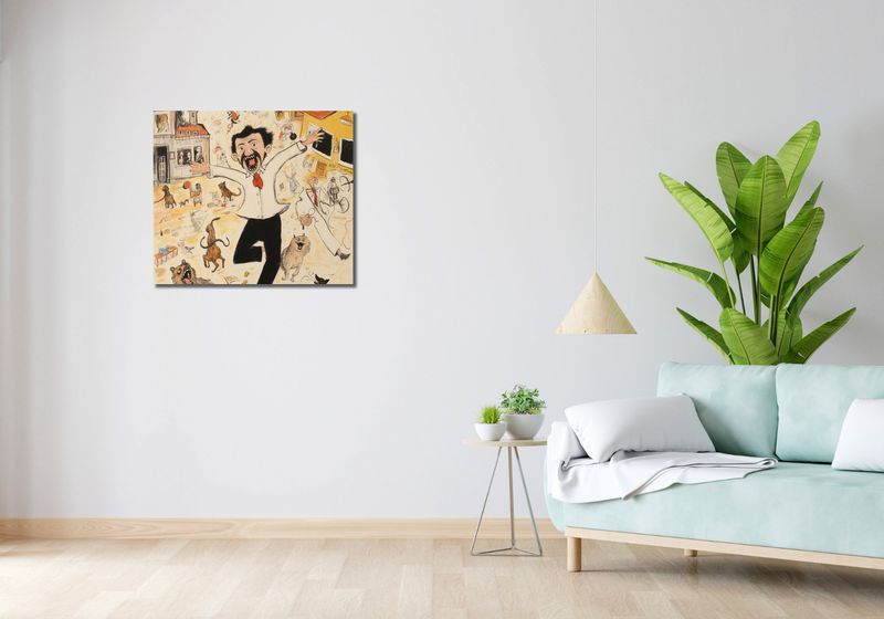 Obraz 70x60cm Chaos w Miasteczku zdjęcie 2