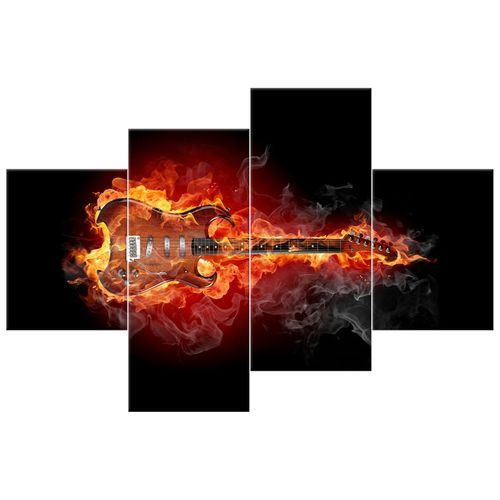 Obraz Na Ścianę 120X80 Płonąca Gitara na Arena.pl