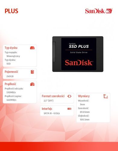 SanDisk SSD PLUS 240GB 2,5 na Arena.pl