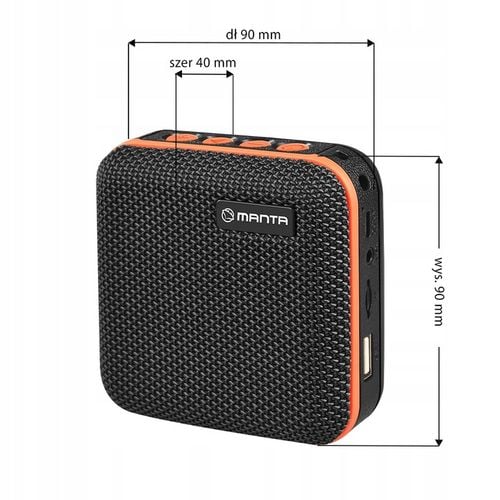 GŁOŚNIK BLUETOOTH Przenośny Bezprzewodowy z radiem MANTA SPK01GO MP3 na Arena.pl