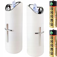 DUŻA ŚWIECA LED NA BATERIE WKŁAD DO ZNICZY 17cm DO ZNICZA ZNICZ WKŁADY