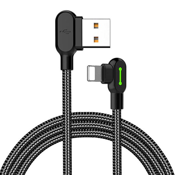 Kabel USB do Lightning, Mcdodo CA-4673, kątowy, 1.8m (czarny) zdjęcie 1