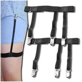 Elastyczne szelki męskie do utrzymania koszuli czarne 2szt