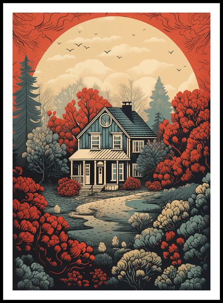 Plakat 64x90cm Idylla Rustykalna zdjęcie 3