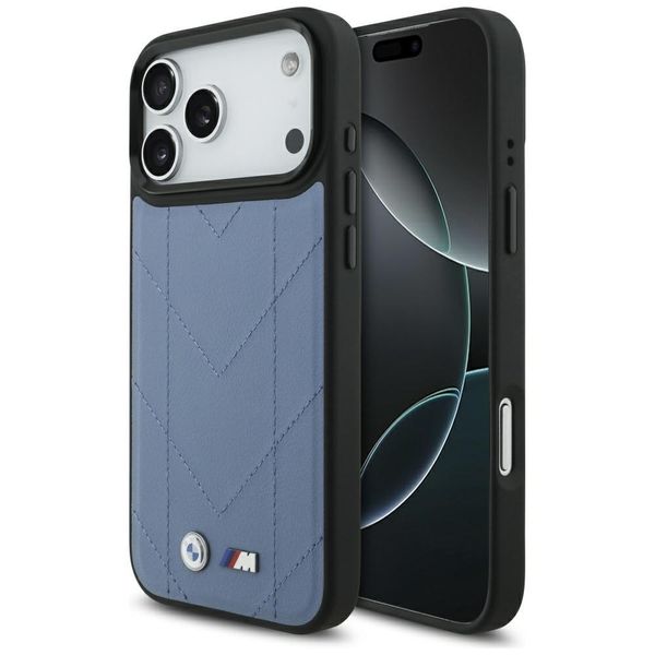 Etui BMW M Quilted Logo MagSafe do iPhone 17 Pro Max niebieski zdjęcie 1