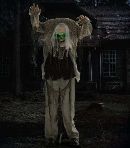 Szkielet Duch Helloween Dekoracja Czerwone Oczy Ruchome Ramiona 160 cm na Arena.pl