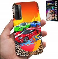 ETUI DO HUAWEI P SMART 2021 - DLA DZIECI, SAMOCHODY WYŚCIGOWE + SZKŁO