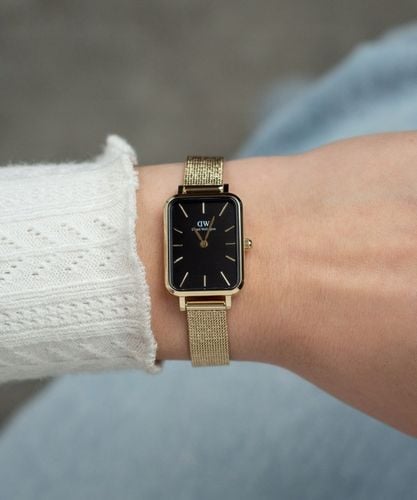 Zegarek damski Daniel Wellington Quadro Pressed Evergold 20 DW-DW00100557 na Arena.pl