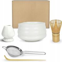 BAMBUSOWY ZESTAW PREZENTOWY DO HERBATY MATCHY CHASHAKU TRZEPACZKA ŁYŻKA