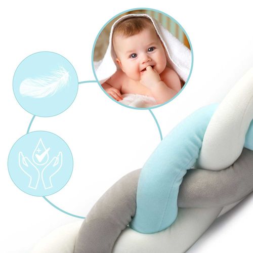 Otulacz do łóżeczka Ricokids 2m - niebiesko-szary na Arena.pl