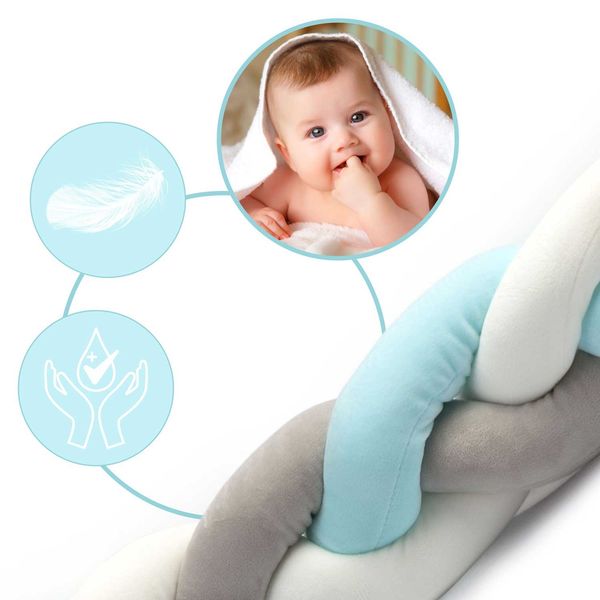 Otulacz do łóżeczka Ricokids 2m - niebiesko-szary zdjęcie 3