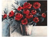 40X50CM RÓŻE WAZONIE OBRAZ