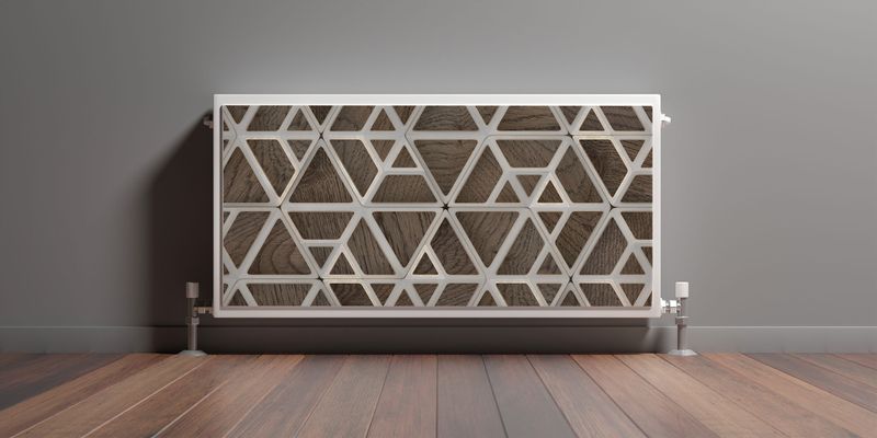 Osłona MAGNETYCZNA Grzejnika Abstrakcja Imitacja Drewna 110cm x 60cm zdjęcie 3