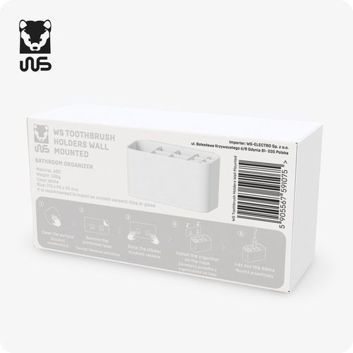 Uchwyt na szczoteczki do zębów Organizer Łazienkowy Pojemnik Wieszak Kubek na Arena.pl