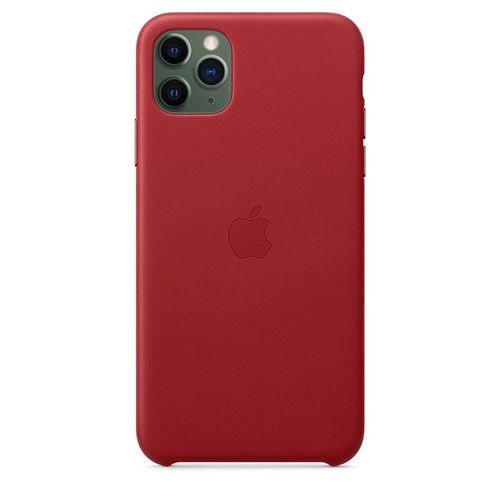 Apple Leather Case Skórzane etui do iPhone 11 Pro Max (czerwony) na Arena.pl