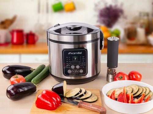 MULTICOOKER ELEKTRYCZNY garnek SZYBKOWAR parowar 13 programów KAMILLE na Arena.pl