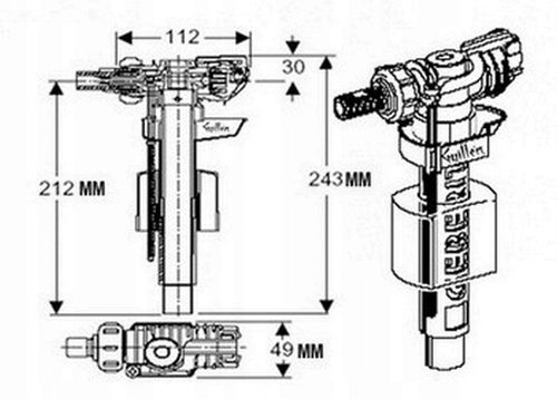 Geberit zawór napełniający do spłuczek podtynkowych typ 383 240.700.00.5 na Arena.pl