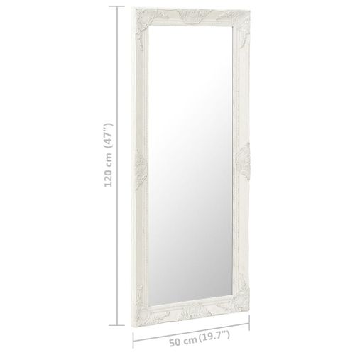 Lustro Ścienne W Stylu Barokowym, 50X120 Cm, Białe na Arena.pl